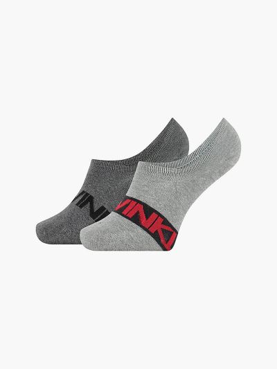 Calvin Klein Táskák & Kiegészítők HU209875 | Calvin Klein Logo Trainer Férfi Zokni Szürke